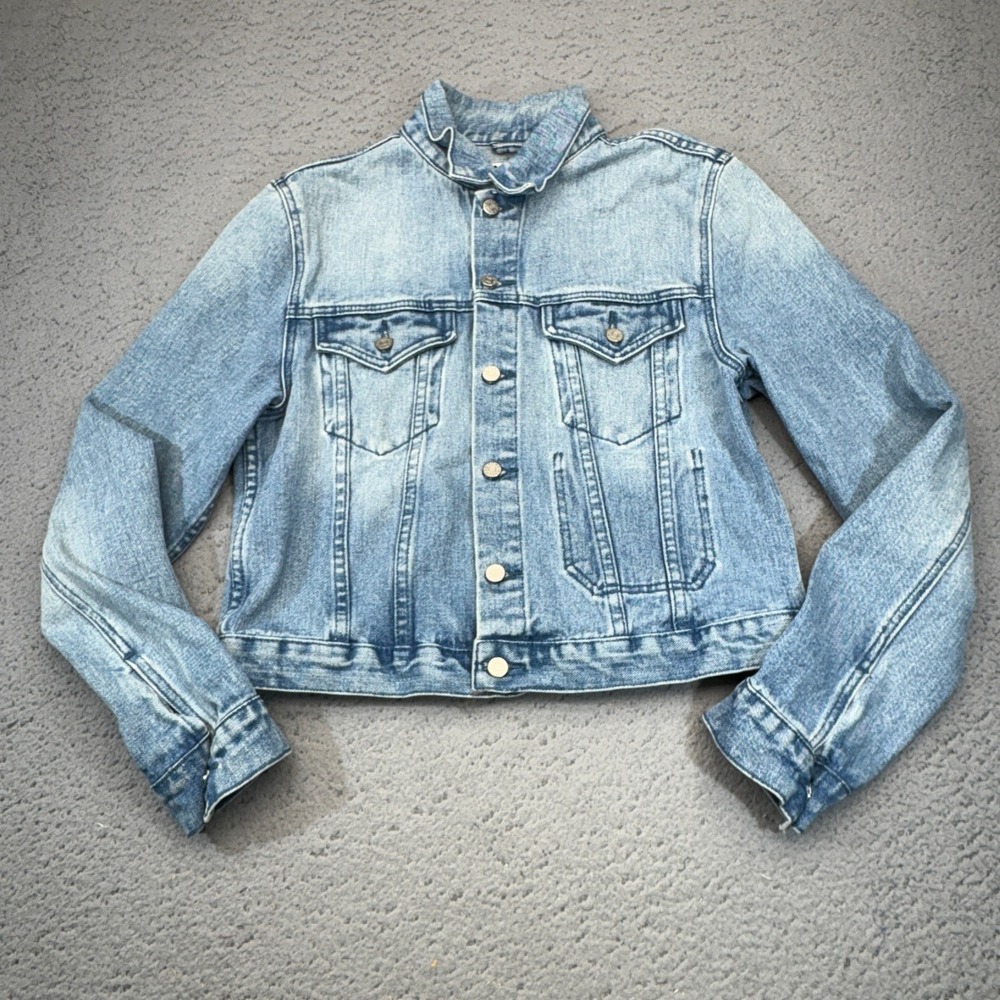 Acne Studios Trucker Jacket Womens Small Denim Scandi Stockholm Style Grisch